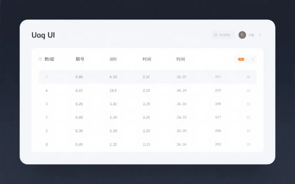 现代化数据表格展示中奖号码